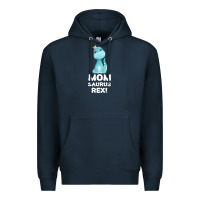 Navy Mommy Saurus Rex Mom Mom Gift Dino Premium Hoodie - Bettercallsaul