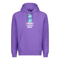Purple Mommy Saurus Rex Mom Mom Gift Dino Premium Hoodie - Bettercallsaul