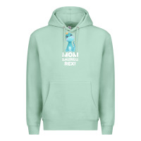 Seafoam Mommy Saurus Rex Mom Mom Gift Dino Premium Hoodie - Bettercallsaul