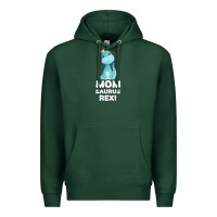 Sports Green Mommy Saurus Rex Mom Mom Gift Dino Premium Hoodie - Bettercallsaul