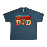 Midnight Navy firefighter dad Urban Heavy Tee - AdoDesignShop