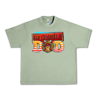 Oil Green firefighter dad Urban Heavy Tee - AdoDesignShop