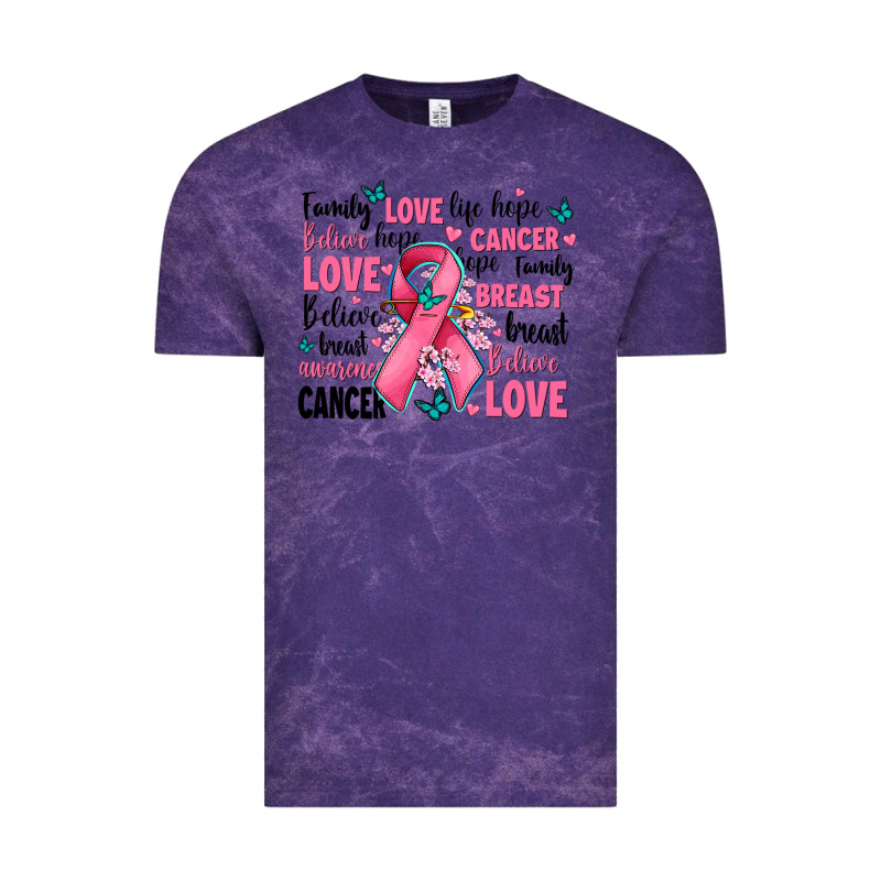 Breast Cancer Ribbons With Cancer Words Vintage Tee by AdoDesignShop | Teevron
