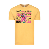 Vintage Mustard breast cancer ribbons with cancer words Vintage Tee - AdoDesignShop