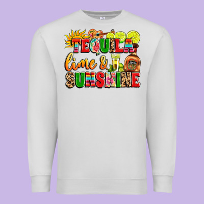 Tequila Lime And Sunshine Premium Sweatshirt Designed By Lillyallendesigns
