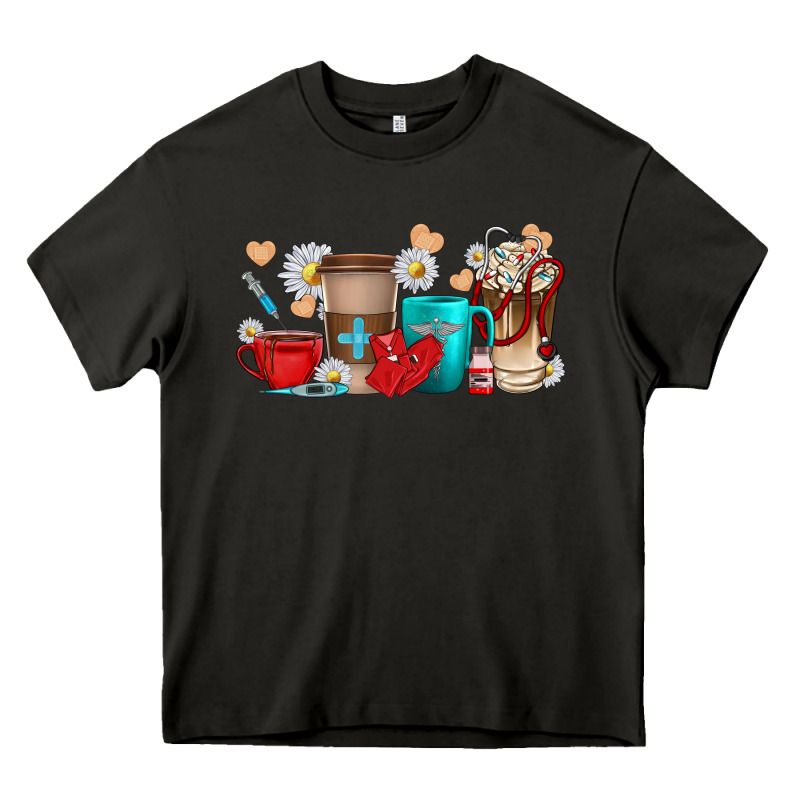 Nurse Coffee Cups Heavy Core Tee by texasbilliewilder | Teevron