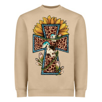 Mushroom leopard cross  sunflower Heavyweight Sweatshirt - JahusDesignShop