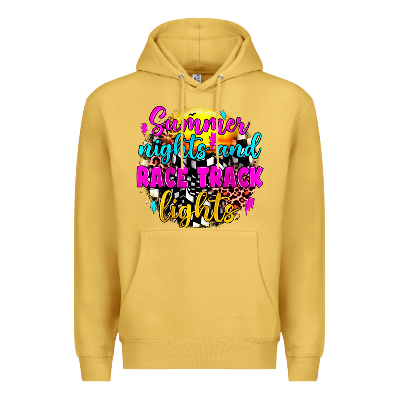 Summer Nights And Race Track Lights Premium Hoodie by JahusDesignShop | Teevron