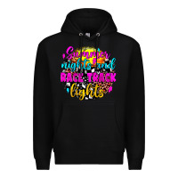Black summer nights and race track lights Premium Hoodie - JahusDesignShop
