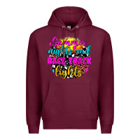 Burgundy summer nights and race track lights Premium Hoodie - JahusDesignShop