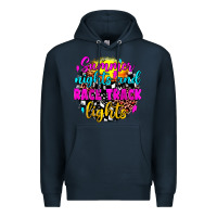 Navy summer nights and race track lights Premium Hoodie - JahusDesignShop