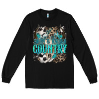 Black born  raised country Long Sleeve Tee - NancyCooperArtShop
