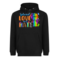 Black Spread Love Not Hate Heavyweight Hoodie - BundleAndBundleShop