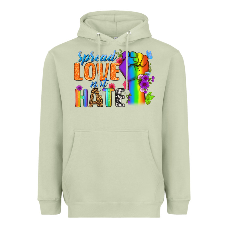 Spread Love Not Hate Heavyweight Hoodie by BundleAndBundleShop | Teevron