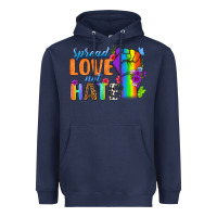 Navy Spread Love Not Hate Heavyweight Hoodie - BundleAndBundleShop