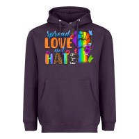 Plum Spread Love Not Hate Heavyweight Hoodie - BundleAndBundleShop