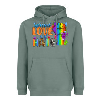 Sage Spread Love Not Hate Heavyweight Hoodie - BundleAndBundleShop
