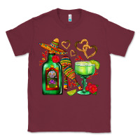 Burgundy mexican tequila margarita and maracas Classic Tee - AdoDesignShop