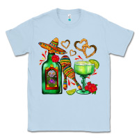 Dusty Blue mexican tequila margarita and maracas Classic Tee - AdoDesignShop
