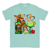 Seafoam mexican tequila margarita and maracas Classic Tee - AdoDesignShop