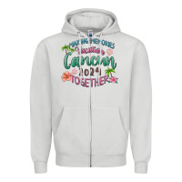 Dove Grey making memories vacation cancun 2024 together Zipper Hoodie - MaliasSmallBusiness