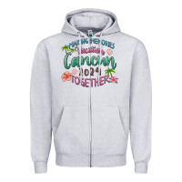 Heather Grey making memories vacation cancun 2024 together Zipper Hoodie - MaliasSmallBusiness