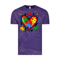 Cloud Purple autism heart Vintage Tee - Artiststas