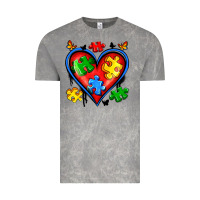 Cloud Rock autism heart Vintage Tee - Artiststas