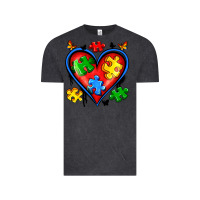 Vintage Black autism heart Vintage Tee - Artiststas