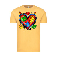 Vintage Mustard autism heart Vintage Tee - Artiststas