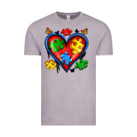 Vintage Zinc autism heart Vintage Tee - Artiststas