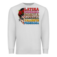 Dove Grey mexican sugar skull latina chingona bonita Premium Sweatshirt - LillyAllenDesigns