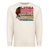 Sandshell mexican sugar skull latina chingona bonita Premium Sweatshirt - LillyAllenDesigns