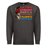 Smoke mexican sugar skull latina chingona bonita Premium Sweatshirt - LillyAllenDesigns