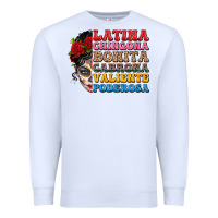 White mexican sugar skull latina chingona bonita Premium Sweatshirt - LillyAllenDesigns