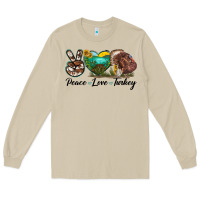 Mushroom peace love turkey Long Sleeve Tee - LillyAllenDesigns