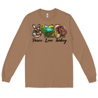 Toasted Coconut peace love turkey Long Sleeve Tee - LillyAllenDesigns