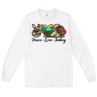White peace love turkey Long Sleeve Tee - LillyAllenDesigns