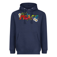 Navy Lgbtq Peace With Daisy Heavyweight Hoodie - BundleAndBundleShop