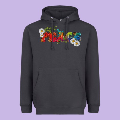 Lgbtq Peace With Daisy Heavyweight Hoodie Designed By Bundleandbundleshop