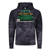Cloud Black western green truck back view Vintage Hoodie - FaDigitalArtStudio
