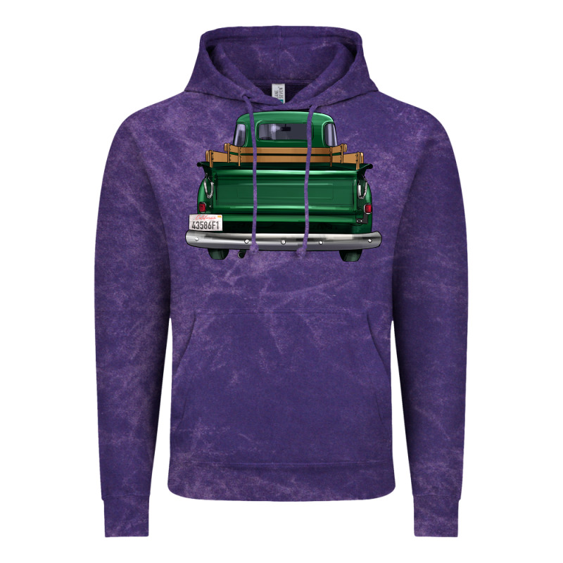 Western Green Truck Back View Vintage Hoodie by FaDigitalArtStudio | Teevron