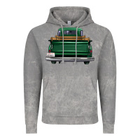 Cloud Rock western green truck back view Vintage Hoodie - FaDigitalArtStudio