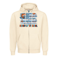 Sandshell fishing lure flag keepin' it reel Zipper Hoodie - MaliasSmallBusiness
