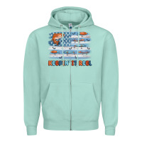 Seafoam fishing lure flag keepin' it reel Zipper Hoodie - MaliasSmallBusiness