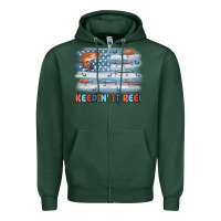 Fishing Lure Flag Keepin' It Reel Zipper Hoodie | Teevron