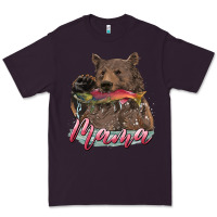 Plum Mother's Day Mama Bear Hunting Fish Premium Tee - RanaPortraitStore