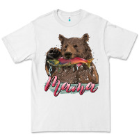 White Mother's Day Mama Bear Hunting Fish Premium Tee - RanaPortraitStore