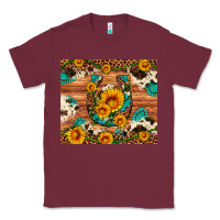 Sunflower Gemstone Leopard Cowhide Horseshoe Classic Tee | Teevron