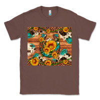 Chestnut sunflower gemstone leopard cowhide horseshoe Classic Tee - Artiststas